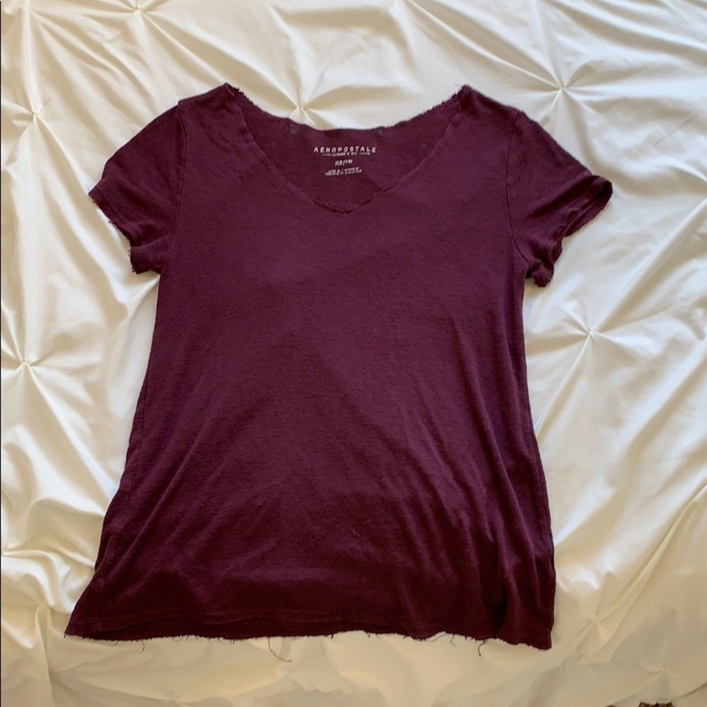 Distressed Maroon Aeropostale Top